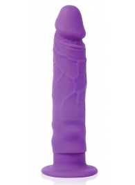 Фиолетовый реалистичный фаллоимитатор на присоске - 12 см. - Cosmo