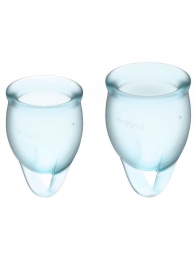 Набор голубых менструальных чаш Feel confident Menstrual Cup - Satisfyer - купить с доставкой в Москве