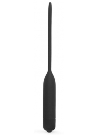 Черный уретральный виброплаг Silicone Vibrating Urethral Dilator - 21 см. - Lovetoy - купить с доставкой в Москве