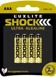 Батарейки Luxlite Shock (GOLD) типа ААА - 4 шт. - Luxlite - купить с доставкой в Москве