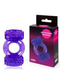 Фиолетовое эрекционное кольцо в двумя вибропулями - Erowoman-Eroman - в Москве купить с доставкой
