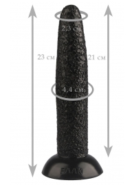 Черный гладкий анальный стимулятор - 23 см. - Rubber Tech Ltd