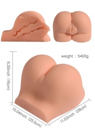 Телесная вагина с двумя отверстиями - SHEQU - в Москве купить с доставкой