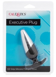 Серебристо-черная анальная пробка Executive Plug - 11,5 см. - California Exotic Novelties