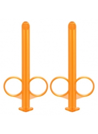 Набор из 2 оранжевых шприцов для введения лубриканта Lube Tube - California Exotic Novelties - купить с доставкой в Москве