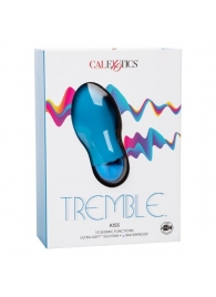 Голубой мини-вибратор Tremble Kiss - 12 см. - California Exotic Novelties
