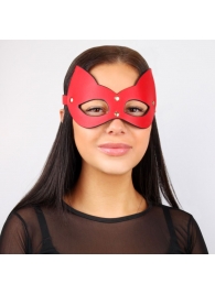 Красно-черная игровая маска с ушками - Notabu - купить с доставкой в Москве