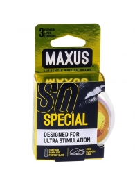 Презервативы с точками и рёбрами в пластиковом кейсе MAXUS Special - 3 шт. - Maxus - купить с доставкой в Москве