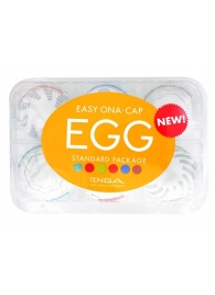 Набор из 6 мастурбаторов Tenga EGG Easy Beat с различным рельефом - Tenga - в Москве купить с доставкой