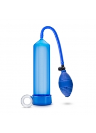 Синяя ручная вакуумная помпа Male Enhancement Pump - Blush Novelties - в Москве купить с доставкой