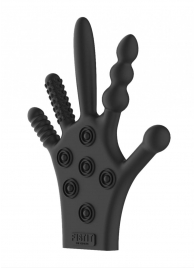 Черная стимулирующая перчатка Stimulation Glove - Shots Media BV