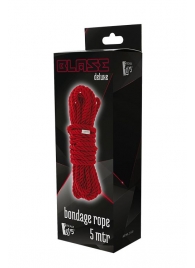 Красная веревка для шибари DELUXE BONDAGE ROPE - 5 м. - Dream Toys - купить с доставкой в Москве