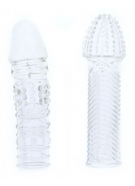 Комплект из 2 прозрачных насадок на пенис PENIS EXTENDER PACK - Dream Toys - в Москве купить с доставкой