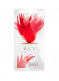 Красный перьевой тиклер Plume - 23 см. - Lola Lingerie - купить с доставкой #SOTBIT_REGIONS_UF_V_REGION_NAME#