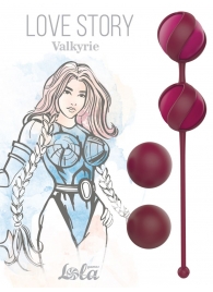 Набор из 4 бордовых вагинальных шариков Valkyrie - Lola Games