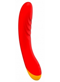 Красный изогнутый вибромассажер Romp Hype G-Spot - 21 см. - ROMP