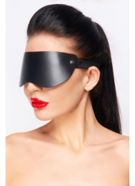 Черная кожаная маска без прорезей для глаз - Джага-Джага - купить с доставкой в Москве