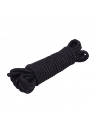 Хлопковая черная верёвка для любовных игр Mini Silk Rope - 10 м. - Chisa - купить с доставкой в Москве