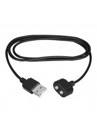 Черный магнитный кабель для зарядки Saisfyer USB Charging Cable - Satisfyer - купить с доставкой в Москве