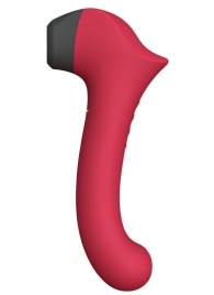 Бордовый вакуумный вибростимулятор с нагреваемой ручкой Halo 2 - 22,5 см. - Le Frivole