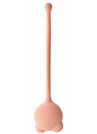 Бежевый вагинальный шарик Omicron - Le Frivole