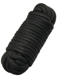 Черная верёвка для бондажа и декоративной вязки - 10 м. - Eroticon - купить с доставкой в Москве