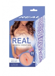 Телесный вибромастурбатор-вагина Real Women Vibration - Real - в Москве купить с доставкой