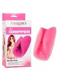 Розовый рельефный мастурбатор Beaded Grip - California Exotic Novelties - в Москве купить с доставкой
