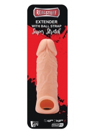 Телесная насадка EXTENDER WITH BALL STRAP 5.5 - 14 см. - Dream Toys - в Москве купить с доставкой