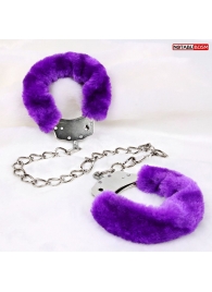 Металлические оковы с мягкой фиолетовой опушкой - Bior toys - купить с доставкой в Москве