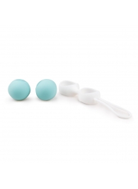 Бело-голубые вагинальные шарики Jiggle Balls - Easy toys
