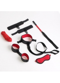 Черно-красный эротический набор из 7 предметов - Сима-Ленд - купить с доставкой в Москве