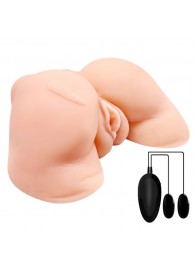 Телесная вибровагина Julie с 2 рабочими отверстиями - Baile - в Москве купить с доставкой