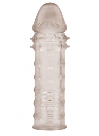 Дымчатая удлиняющая насадка на пенис Extra Texture Sleeve - 16,2 см. - Chisa - в Москве купить с доставкой