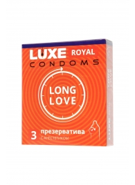 Презервативы с продлевающим эффектом LUXE Royal Long Love - 3 шт. - Luxe - купить с доставкой в Москве