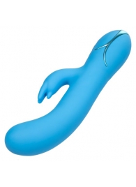 Голубой вибромассажер Insatiable G Inflatable G-Bunny с функцией расширения - 21 см. - California Exotic Novelties