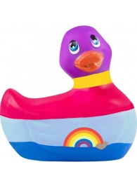 Вибратор-уточка I Rub My Duckie 2.0 Colors с разноцветными полосками - Big Teaze Toys - купить с доставкой в Москве