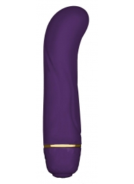 Фиолетовый G-стимулятор с вибрацией Mini G Floral - 10 см. - Rianne S