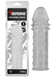 Прозрачная реалистичная насадка на пенис Extra Texture Sleeve - 16,2 см. - Chisa - в Москве купить с доставкой