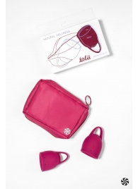 Набор из 2 малиновых менструальных чаш Peony - Lola Games - купить с доставкой в Москве
