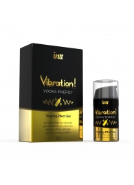 Жидкий интимный гель с эффектом вибрации Vibration! Vodka Energy - 15 мл. - INTT - купить с доставкой в Москве