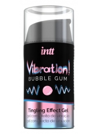 Жидкий интимный гель с эффектом вибрации Vibration! Bubble Gum - 15 мл. - INTT - купить с доставкой в Москве