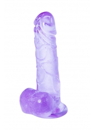 Фиолетовый фаллоимитатор Oxygen - 17,5 см. - Lola toys