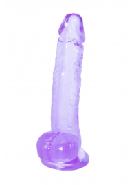 Фиолетовый фаллоимитатор Rocket - 19 см. - Lola toys