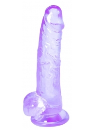 Фиолетовый фаллоимитатор Rocket - 19 см. - Lola toys