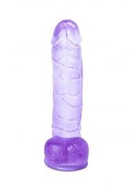 Фиолетовый фаллоимитатор Satellite - 21 см. - Lola toys