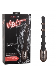 Черный анальный электростимулятор Volt Electro-Beads - 23,5 см. - California Exotic Novelties - купить с доставкой в Москве