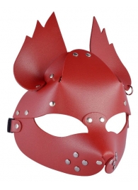 Красная кожаная маска  Белочка - Sitabella - купить с доставкой в Москве