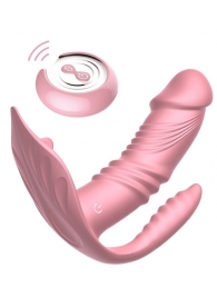 Розовый анально-вагинальный вибратор Hidden Lover - Vandersex