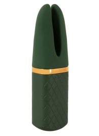 Зеленый вибратор Luxurious Split Tip Vibrator - 13,1 см. - Orion